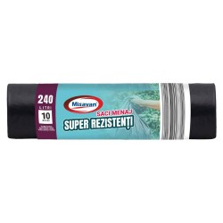 Rola 10 Saci Menajeri Super Rezistenti Misavan, 240 l, Negri, Saci de Menaj, Rola Saci Menajeri, Saci Menajeri 240 l, Saci Menajeri in Rola, Saci pentru Menaj, Saci Gunoi, Saci de Gunoi, Saci Deseuri, Saci pentru Deseuri, Saci Cos de Gunoi