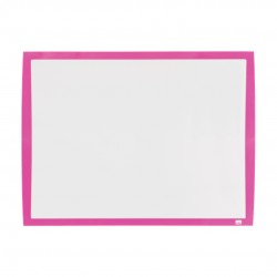 Tabla Nobo Joy, Plastic, 43x58.5 Cm, Magnetica, Include Marker, Burete Si Magneti, Alb, Rama Roz
