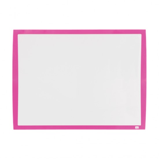 Tabla Nobo Joy, Plastic, 43x58.5 Cm, Magnetica, Include Marker, Burete Si Magneti, Alb, Rama Roz