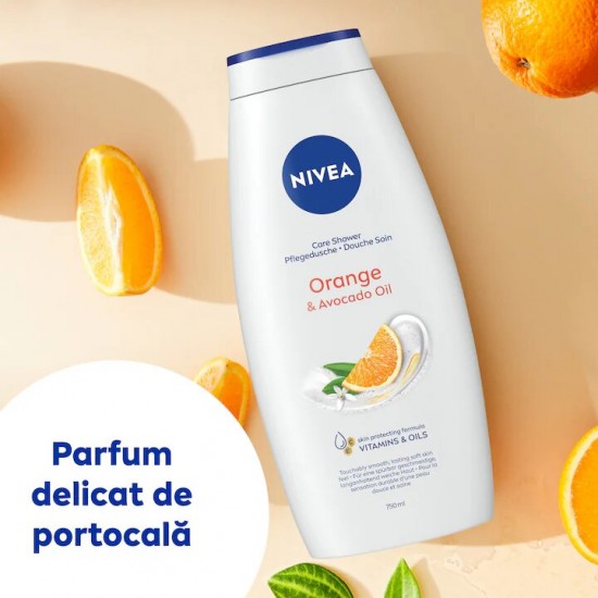 Nivea Gel Dus Orange And Avocado Oil, 750 Ml