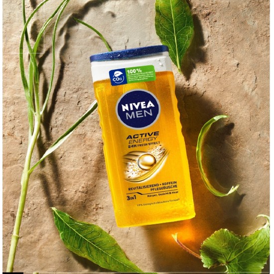 Nivea Gel Dus Men Active Energy, 500 Ml
