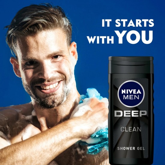 Nivea Gel Dus Men Deep Clean, 500 Ml