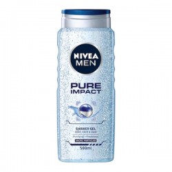 Nivea Gel Dus Men Pure Impact, 500 Ml