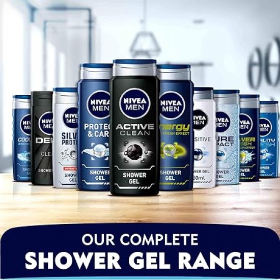 Nivea Gel Dus Men Silver Protect, 500 Ml
