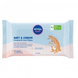 Nivea Servetele Umede Baby Soft And Cream, 57 Buc/pachet