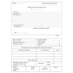 Ordin Deplasare, Format A5, 100 Coli/carnet - Orizontal