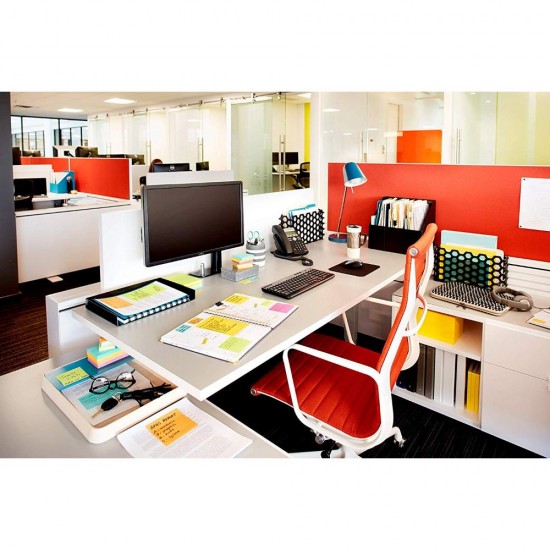 Notite Adezive OFFICE Products, 76x76 mm, 100 File, 70 g/mÂ², Culoare Galben Neon, Notes-uri, Post-it, Articole Hartie, Accesorii Birou