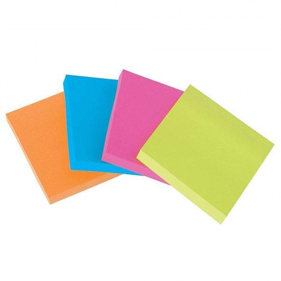 Notite Adezive OFFICE Products, 76x76 mm, 100 File, 70 g/mÂ², Culoare Roz Neon, Notes-uri, Post-it, Articole Hartie, Accesorii Birou