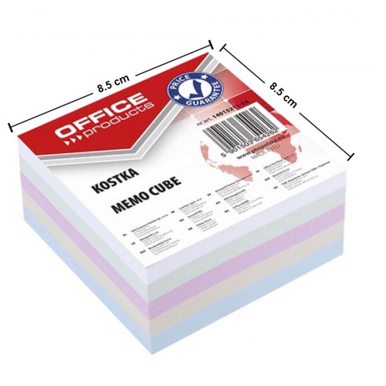 Rezerva Cub Hartie OFFICE Products, 8.5x8.5 cm, 400 File/Set, Culori Pastel Asortate, Multicolor, Rezerve Cub Hartie OFFICE Products, Bloc Notite Adezive, Cuburi de Hartie, Notite din Hartie, Post-it din Hartie, Accesorii Birou