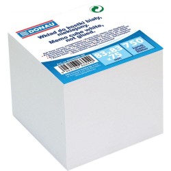 Rezerva Cub Hartie DONAU, 8.3x8.3x7.5 cm, 750 File/Set, Culoare Alba, Rezerve Cub Hartie, Bloc Notite, Cuburi de Hartie, Notite de Hartie Non Adeziva, Post-it din Hartie Non Adeziva, Accesorii Birou