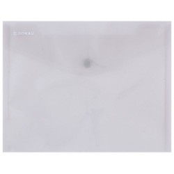 Set 10 Mape din Plastic C5 DONAU cu Capsa si Clapeta in V, 240x185 mm, Polipropilena 180 Mic, Culoare Fumurie, Mapa pentru Documente, Mapa pentru Organizat, Mapa pentru Depozitat