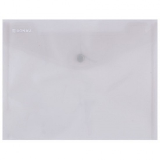 Set 10 Mape din Plastic C5 DONAU cu Capsa si Clapeta in V, 240x185 mm, Polipropilena 180 Mic, Culoare Fumurie, Mapa pentru Documente, Mapa pentru Organizat, Mapa pentru Depozitat