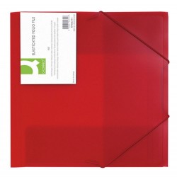 Mapa din Plastic Q-CONNECT cu Elastic pe Colturi, 247x319 mm, Culoare Rosie, Mapa pentru Documente, Mape Plastic A4, Mapa Protectie Documente, Mape Documente, Mape pentru Scoala