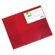 Mapa din Plastic Q-CONNECT cu Elastic pe Colturi, 247x319 mm, Culoare Rosie, Mapa pentru Documente, Mape Plastic A4, Mapa Protectie Documente, Mape Documente, Mape pentru Scoala