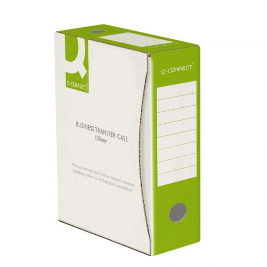 Cutie Arhivare A4, 339x298x100 mm, Culoare Verde, Cutii Arhivare Documente Q-CONNECT, Cutii Carton Arhivare, Cutii Organizare Documente
