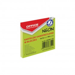 Notes Autoadeziv 76 X 76 Mm, 100buc/set, Office Products - Verde Neon