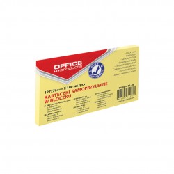 Notes Autoadeziv 76 X 127 Mm, 100buc/set, Office Products - Galben Pastel