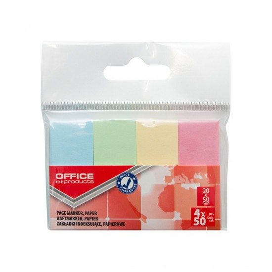 Notes Autoadeziv 50 X 20 Mm, 4 X 50buc/set, Office Products - 4 Culori Pastel