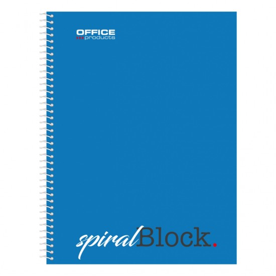 Caiet Cu Spirala, A5, 80 File - 70g/mp, Coperti Carton, Albastra, Office Products - Matematica