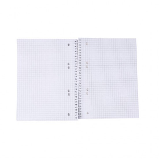 Caiet Cu Spirala, A5, 80 File - 70g/mp, Coperti Carton, Albastra, Office Products - Matematica