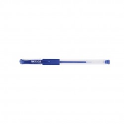 Pix Transparent Cu Gel, Cu Rubber Grip, Varf 0.5mm, Office Products - Albastru