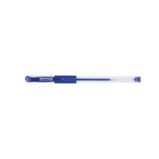 Pix Transparent Cu Gel, Cu Rubber Grip, Varf 0.5mm, Office Products - Albastru