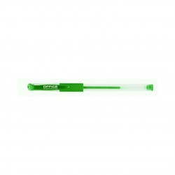 Pix Transparent Cu Gel, Cu Rubber Grip, Varf 0.5mm, Office Products - Verde
