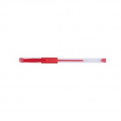 Pix Transparent Cu Gel, Cu Rubber Grip, Varf 0.5mm, Office Products - Rosu