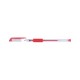 Pix Transparent Cu Gel, Cu Rubber Grip, Varf 0.5mm, Office Products - Rosu