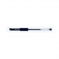 Pix Transparent Cu Gel, Cu Rubber Grip, Varf 0.5mm, Office Products - Negru