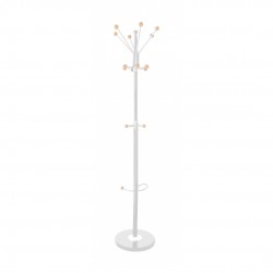 Cuier Metalic 14 Agatatori, Baza Din Marmura, Suport Umbrele, Office Products Gotteborg - Argintiu