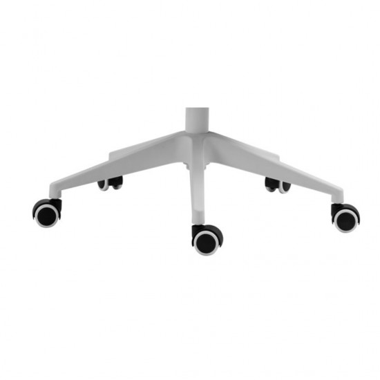 Scaun De Birou, Brate Plastic, Rotile, Mesh Textil/stofa, Office Products Chios - Alb