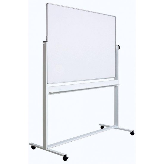 Tabla Alba Magnetica, Dubla Fata, Rotativa, 100 X 150 Cm, Pe Stand Mobil, Profil Aluminiu, Optima