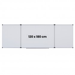 Tabla Alba Magnetica, Triptica, 120x180cm + 2 X 90x120cm, Cu 5 Suprafete De Scris, Optima