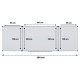 Tabla Alba Magnetica, Triptica, 120x180cm + 2 X 90x120cm, Cu 5 Suprafete De Scris, Optima