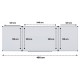 Tabla Alba Magnetica, Triptica, 120x240cm + 2 X 120x120cm, Cu 5 Suprafete De Scris, Optima