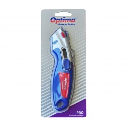 Cutter Profesional Optima, Lama Trapezoidala + 4 Rezerve Sk2 Tratate, 2 Functiuni, Zinc Cu Rubber Gr