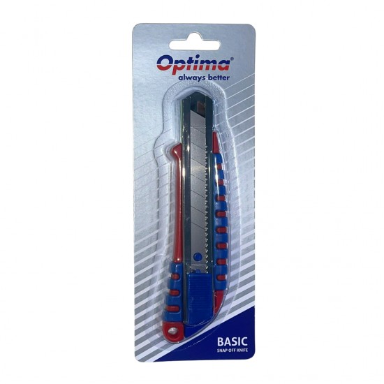 Cutter Optima Basic, Lama 9mm Sk7, Sina Metalica, Simplu