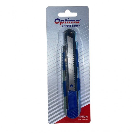 Cutter Optima Premium, Lama 18mm Otel Carbon, Sina Metalica, Zinc Cu Rubber Grip