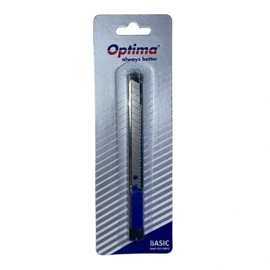 Cutter Optima Basic, Lama 18mm Sk7, Sina Metalica, Abs Cu Rubber Grip