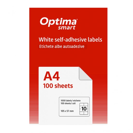 Etichete Albe Autoadezive 10/a4, 105 X 57 Mm, 100 Coli/top, Optima Smart