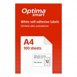 Etichete Albe Autoadezive 12/a4, 105 X 48 Mm, 100 Coli/top, Optima Smart