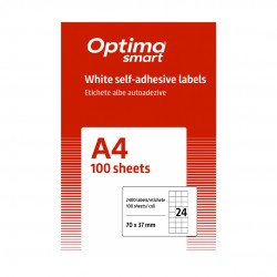 Etichete Albe Autoadezive 24/a4, 70 X 37 Mm, 100 Coli/top, Optima Smart