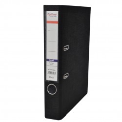 Biblioraft A4, Plastifiat Pp/paper, Margine Metalica, 50 Mm, Optima Classic - Negru