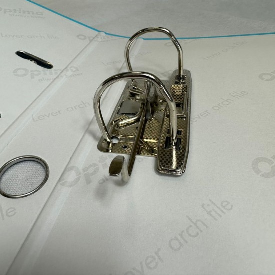 Biblioraft A4, Plastifiat Pp/paper, Margine Metalica, 50 Mm, Optima Classic - Sky Blue