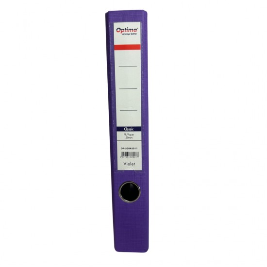 Biblioraft A4, Plastifiat Pp/paper, Margine Metalica, 50 Mm, Optima Classic - Violet