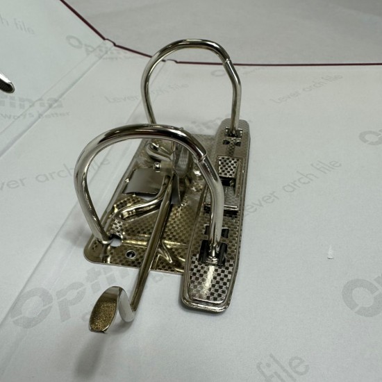 Biblioraft A4, Plastifiat Pp/paper, Margine Metalica, 50 Mm, Optima Classic - Visiniu