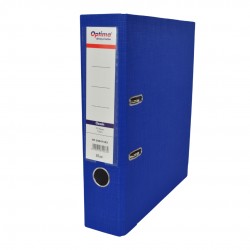 Biblioraft A4, Plastifiat Pp/paper, Margine Metalica, 75 Mm, Optima Classic - Albastru