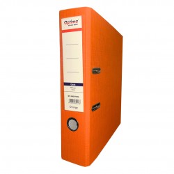 Biblioraft A4, Plastifiat Pp/paper, Margine Metalica, 75 Mm, Optima Classic - Portocaliu