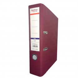 Biblioraft A4, Plastifiat Pp/paper, Margine Metalica, 75 Mm, Optima Classic - Visiniu